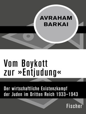 cover image of Vom Boykott zur »Entjudung«